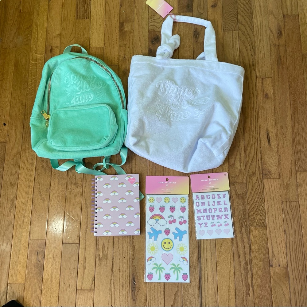 NWT STONEY CLOVER LANE X TARGET LOT OF BAGS AND ACCESSORIES TWO BAGS NOTEBOOK